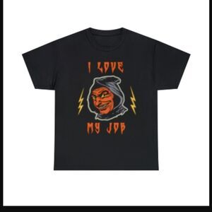 "I Love My Job: Scaring as a Wizard Tee! 🧙‍♂️🔮 Perfect for those who find humo